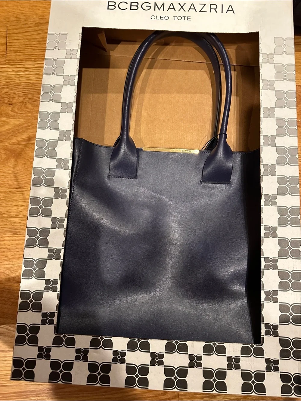 BCBGMaxAzria Navy Blue Cleo Tote